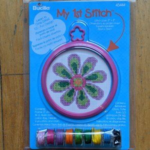 Cross Stitch Kit Flower Unopened NIB